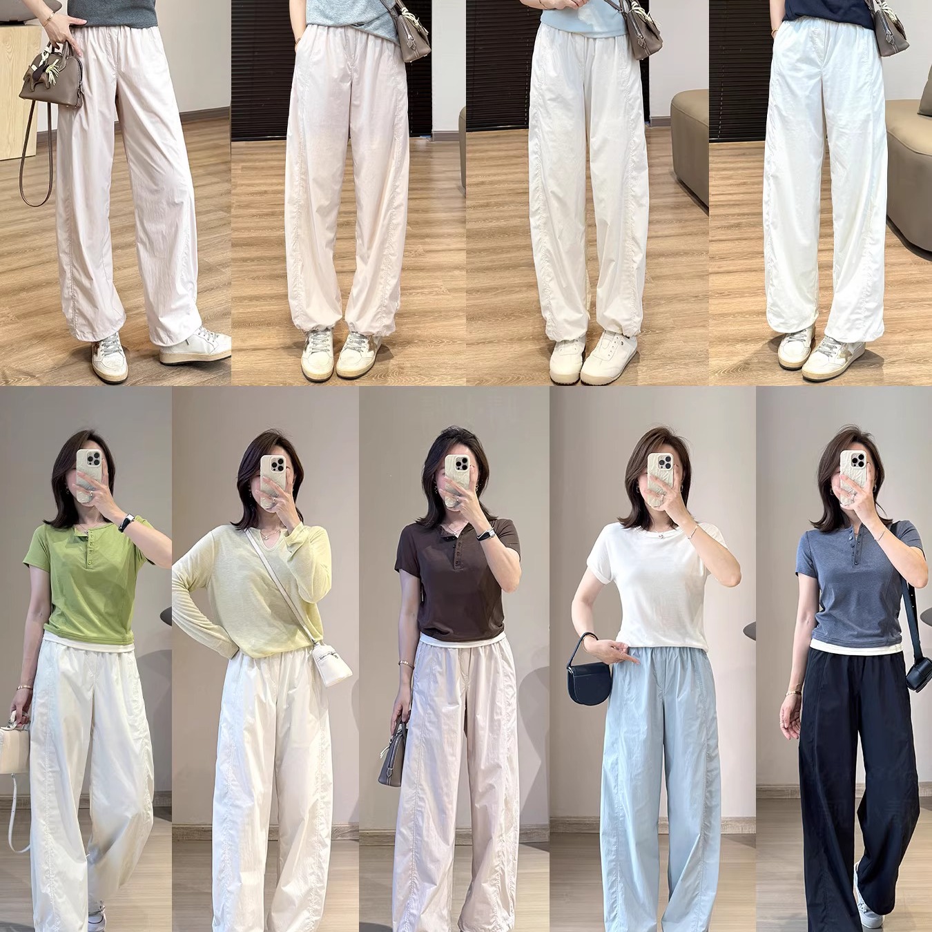 Ultra Lightweight 9-Point Cargo Pants Wrinkle Resistant Sun Protective Cool Breathable Quick Dry Casual Work Pants - Image 5